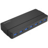 Orico 7-portni USB3.0 hub, vanjsko napajanje, crni